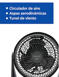 Foto 5 | Narvik Set De 2 Ventiladores 2 En 1 De Escritorio Y Pared De 9 Pugadas