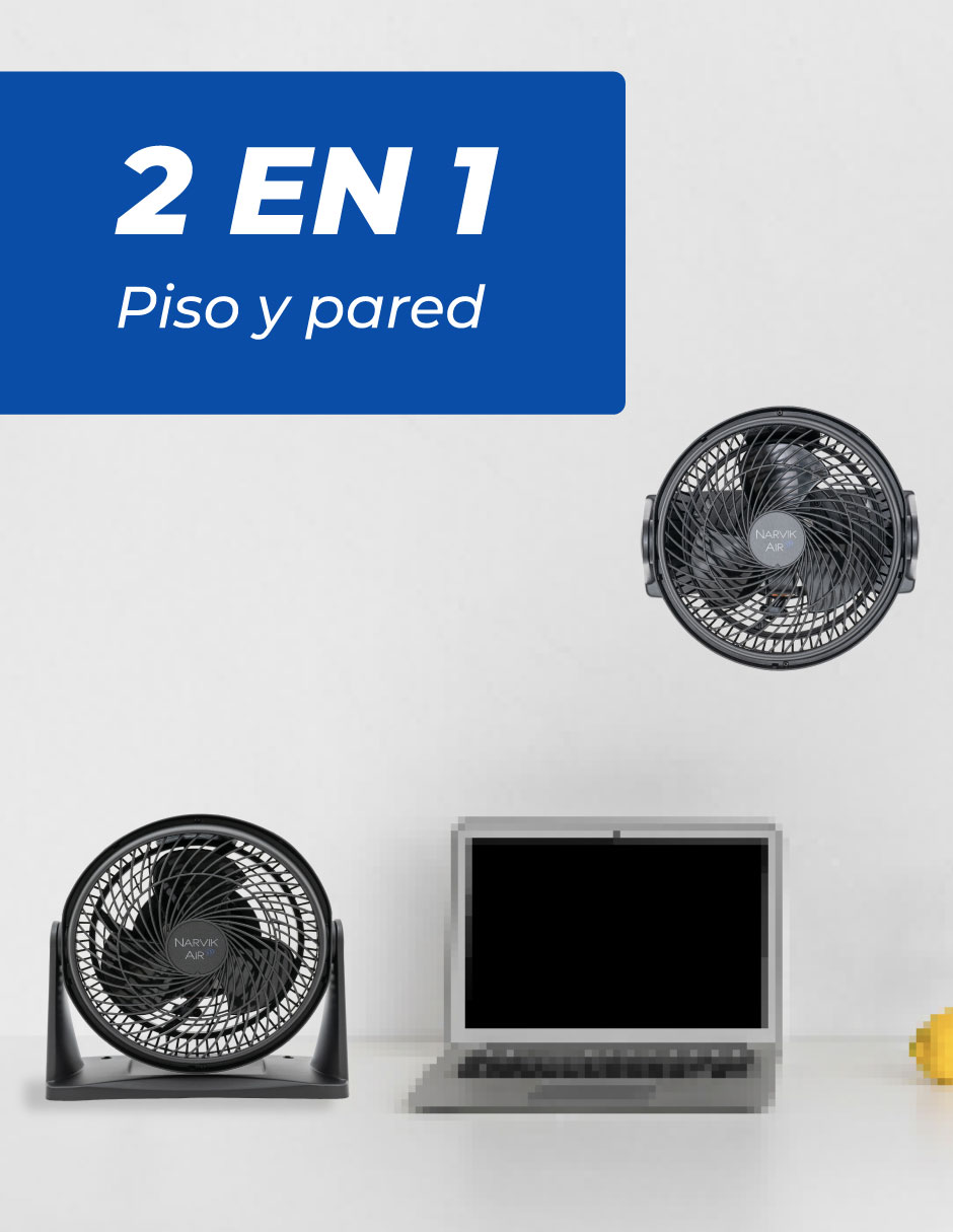 Foto 7 | Narvik Set De 2 Ventiladores 2 En 1 De Escritorio Y Pared De 9 Pugadas