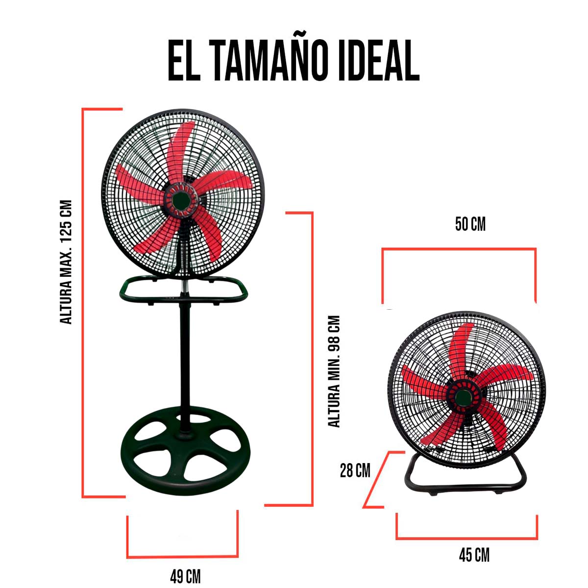 Foto 3 pulgar | Ventilador de Pie 18 Pugadas 3 Velocidades Multiusos