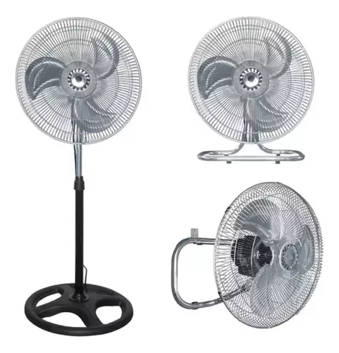 Ventilador 18 Pulg Fan-18 Pedestal Piso Pared 3 En 1 Aspas Metálica