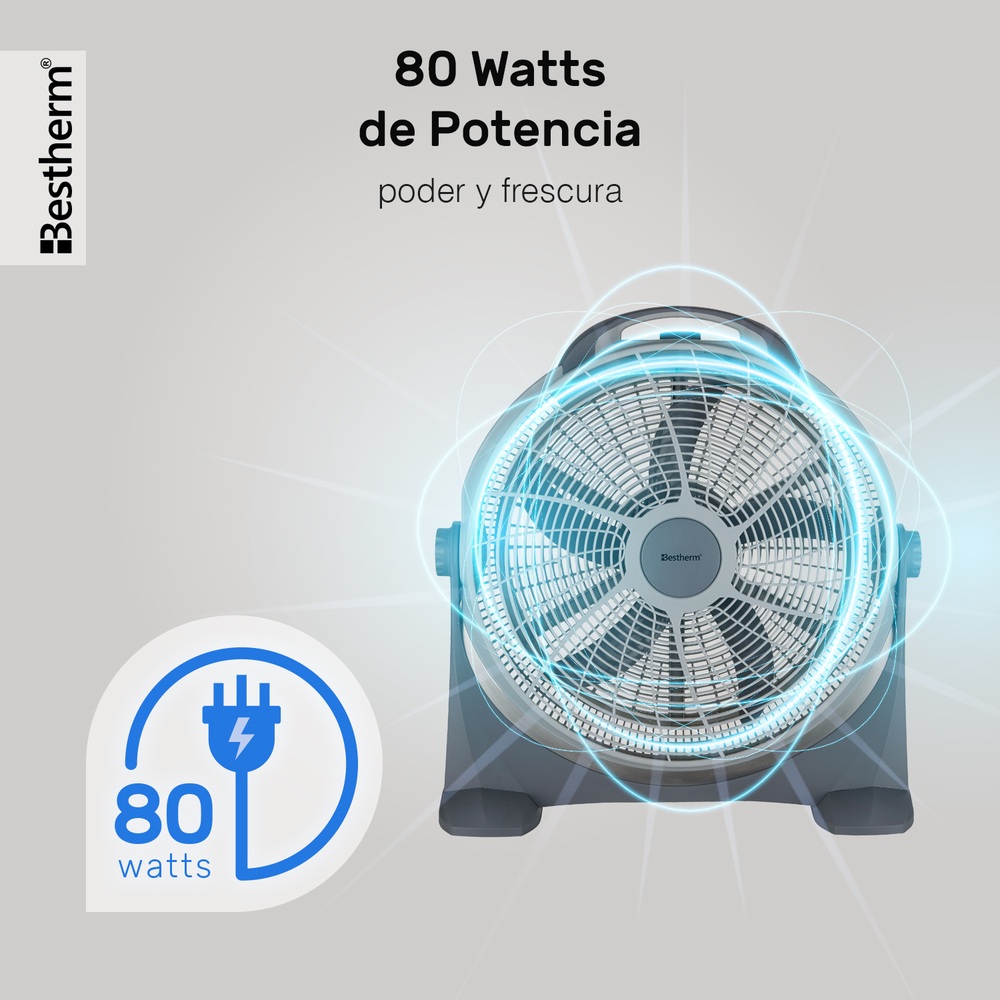 Foto 8 pulgar | Ventilador De Piso Bestherm Rty-5oe De Plástico 20 Pulgadas 127v