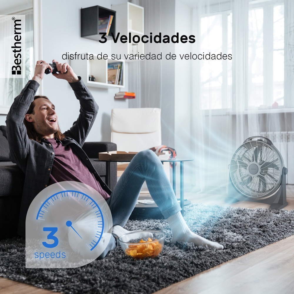 Foto 9 pulgar | Ventilador De Piso Bestherm Rty-5oe De Plástico 20 Pulgadas 127v
