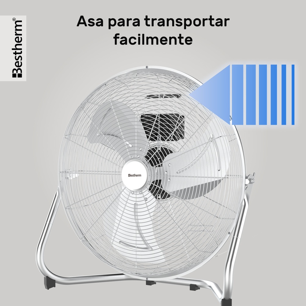 Foto 6 pulgar | Ventilador De Piso Bestherm Ge-50 Metálico 20 Pulgadas 3 Velocidades 127v