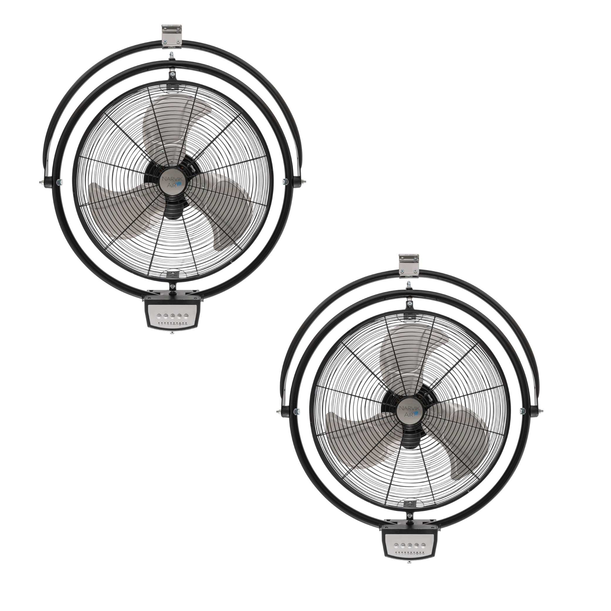Foto 1 | Set 2 Ventiladores Techo y Pared Narvik 20 Pulgadas con Control Remoto