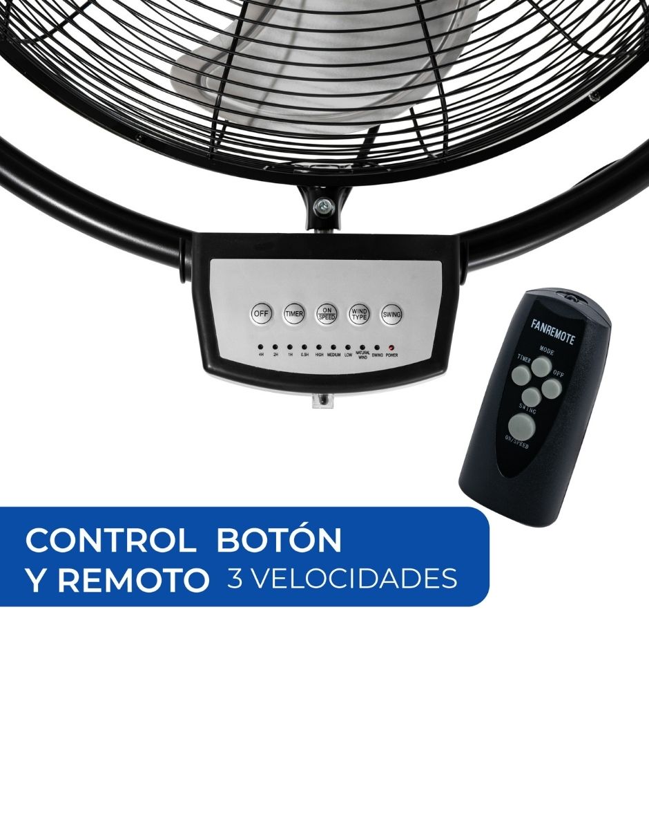 Foto 6 pulgar | Set 2 Ventiladores Techo y Pared Narvik 20 Pulgadas con Control Remoto