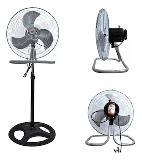 Foto 2 | Ventilador de Pie 2 en 1 Plateado 3 Aspas 18 Fd-450
