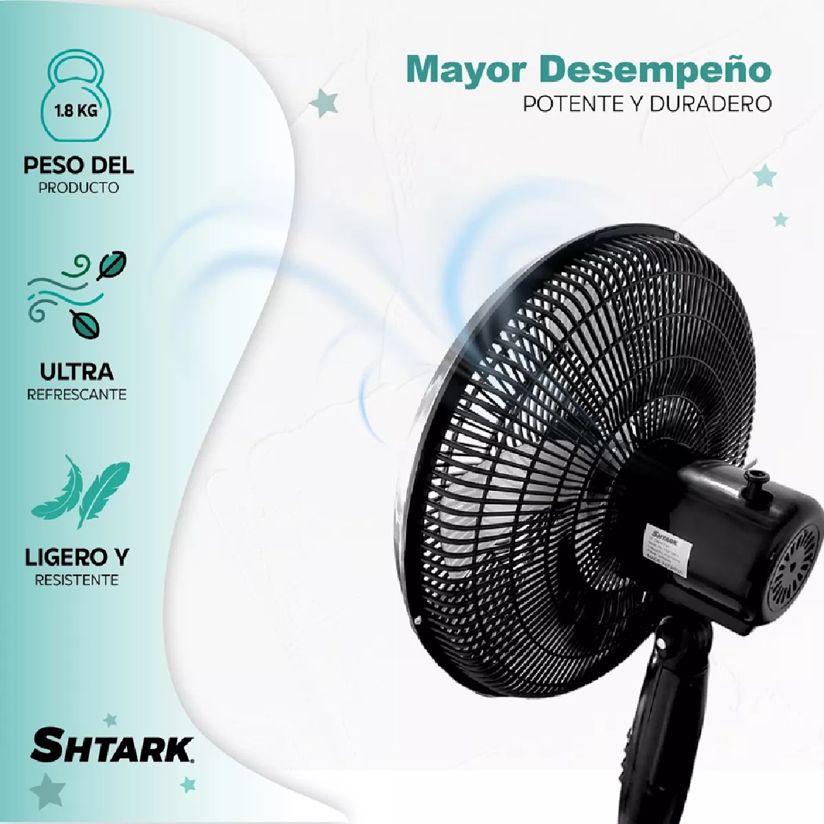 Foto 2 | Set 2 Ventilador De Pedestal 5 Aspas 16 Pulg 3 Velocidades