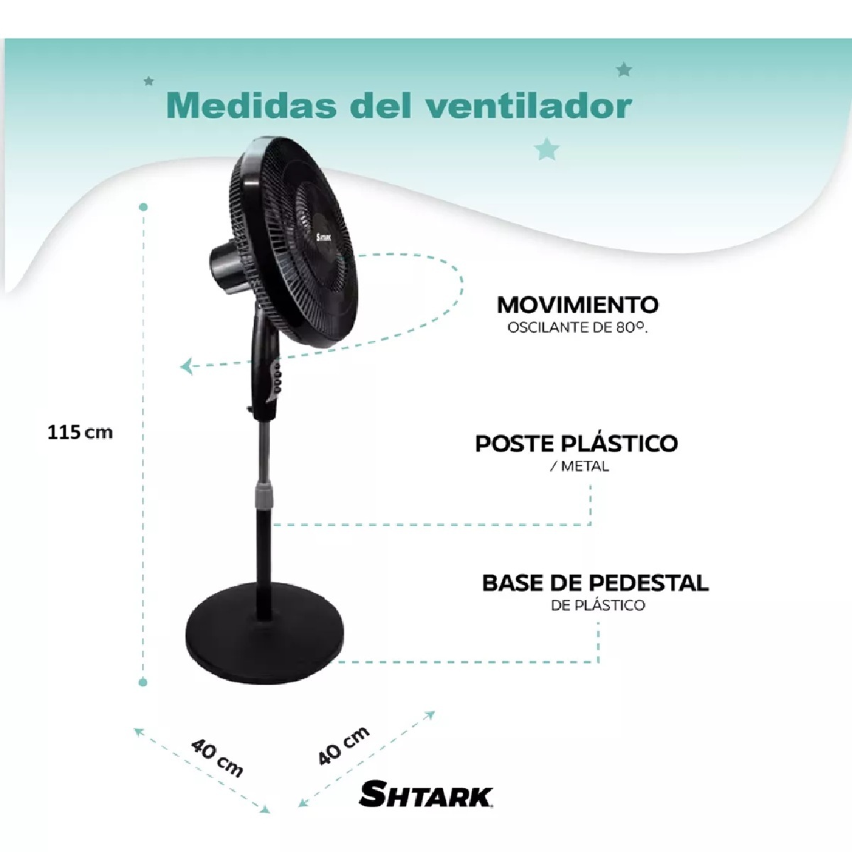 Foto 3 | Set 2 Ventilador De Pedestal 5 Aspas 16 Pulg 3 Velocidades