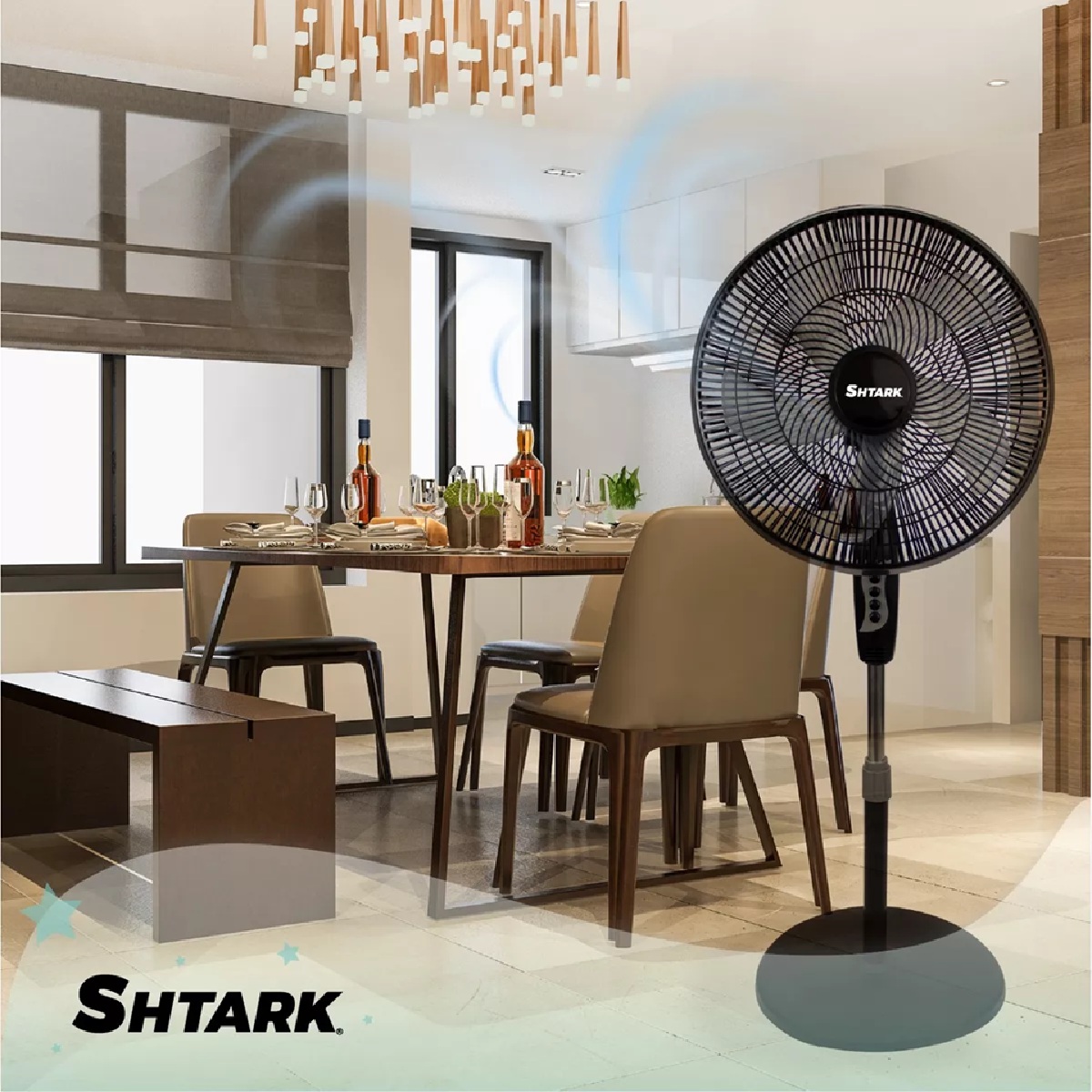 Foto 5 | Set 2 Ventilador De Pedestal 5 Aspas 16 Pulg 3 Velocidades
