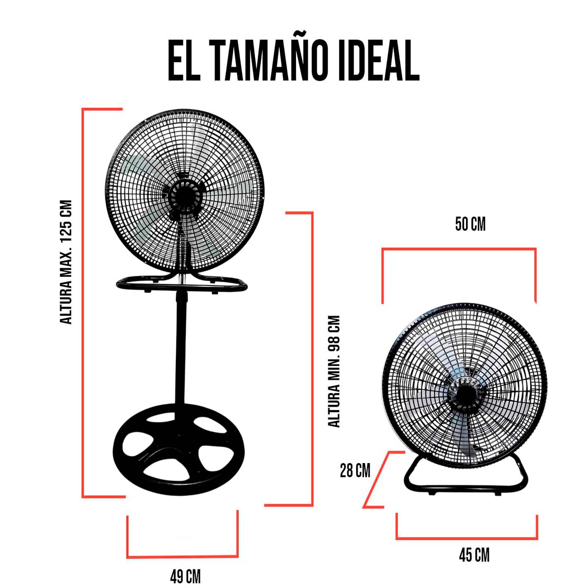 Foto 4 pulgar | Ventilador de Pie 18 Pugadas 3 Velocidades Multiusos