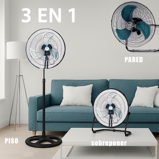Foto 3 | Cityluz Ventilador 3 En 1 De 18'' Con 3 Velocidades Y Aspas De Aluminio 40w
