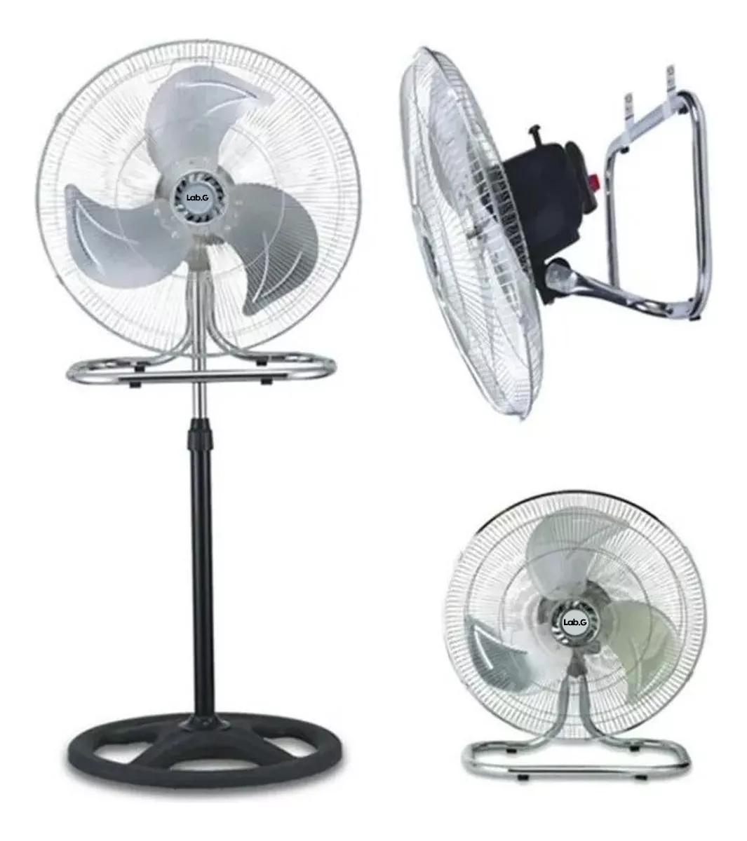 Foto 5 pulgar | Ventilador Gutstark 3 En 1 Negro Con 3 Aspas Lab.g Color Plateado, 18'' De Diámetro