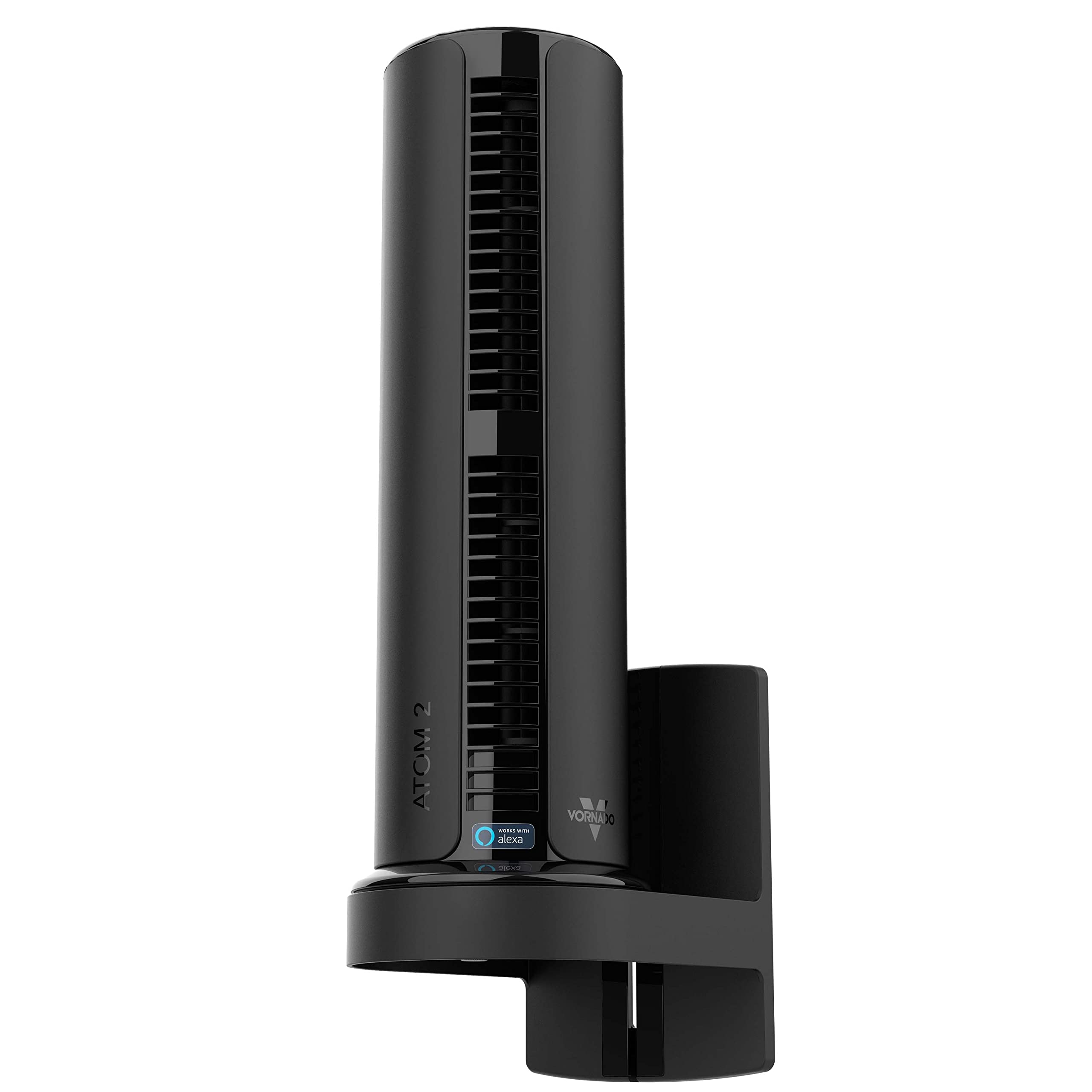 Foto 2 pulgar | Ventilador De Torre Vornado Atom 2w Ae Oscilante Con Soporte De Pared Negro - Venta Internacional.