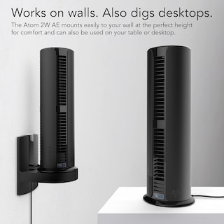 Foto 5 | Ventilador De Torre Vornado Atom 2w Ae Oscilante Con Soporte De Pared Negro - Venta Internacional.