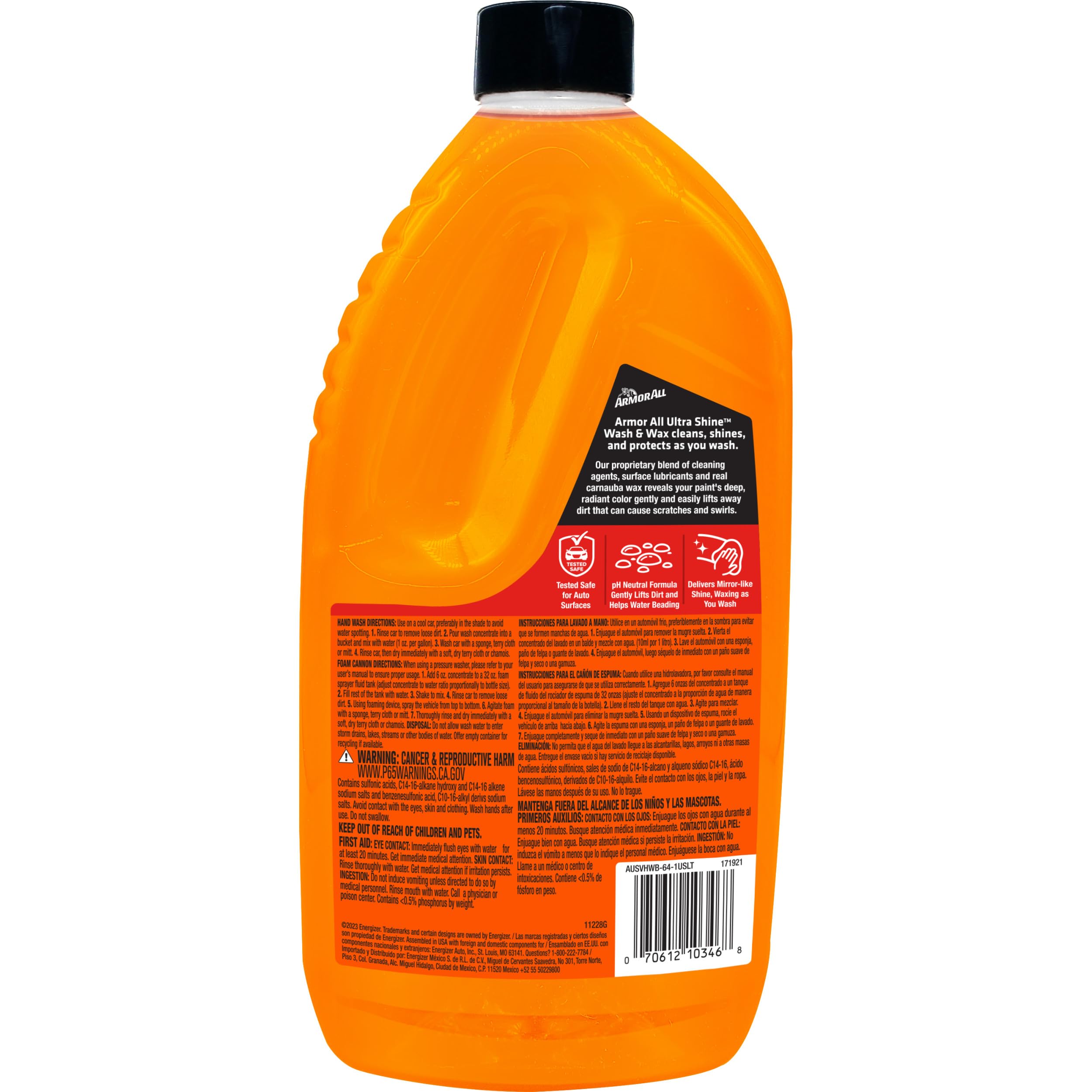 Foto 3 pulgar | Líquido Limpiador Armor All Ultra Shine Car Wash And Wax, 1,89 L - Venta Internacional.