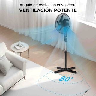 Foto 5 | Set 2 Ventiladores De Pedestal Sky Care 16'' Negro