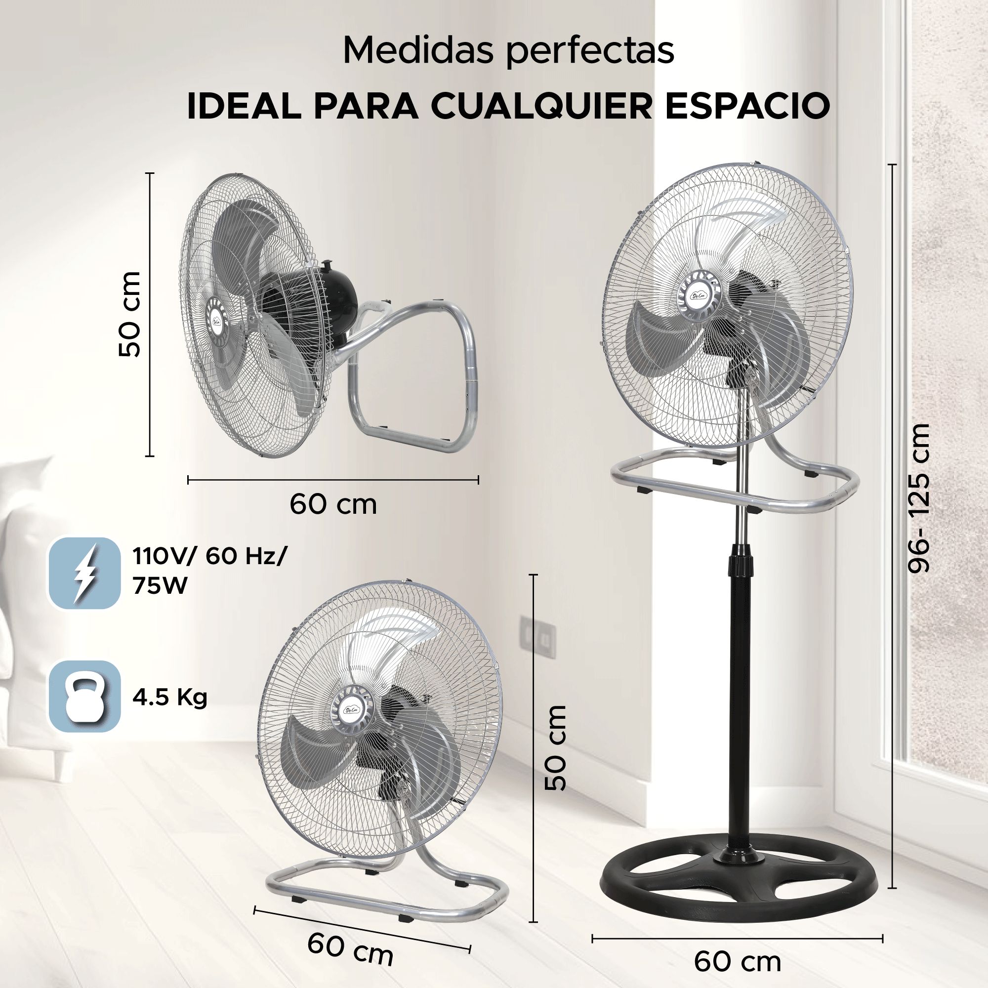 Foto 5 pulgar | Set De 2 Ventiladores Sky Care 3 En 1 De 18''
