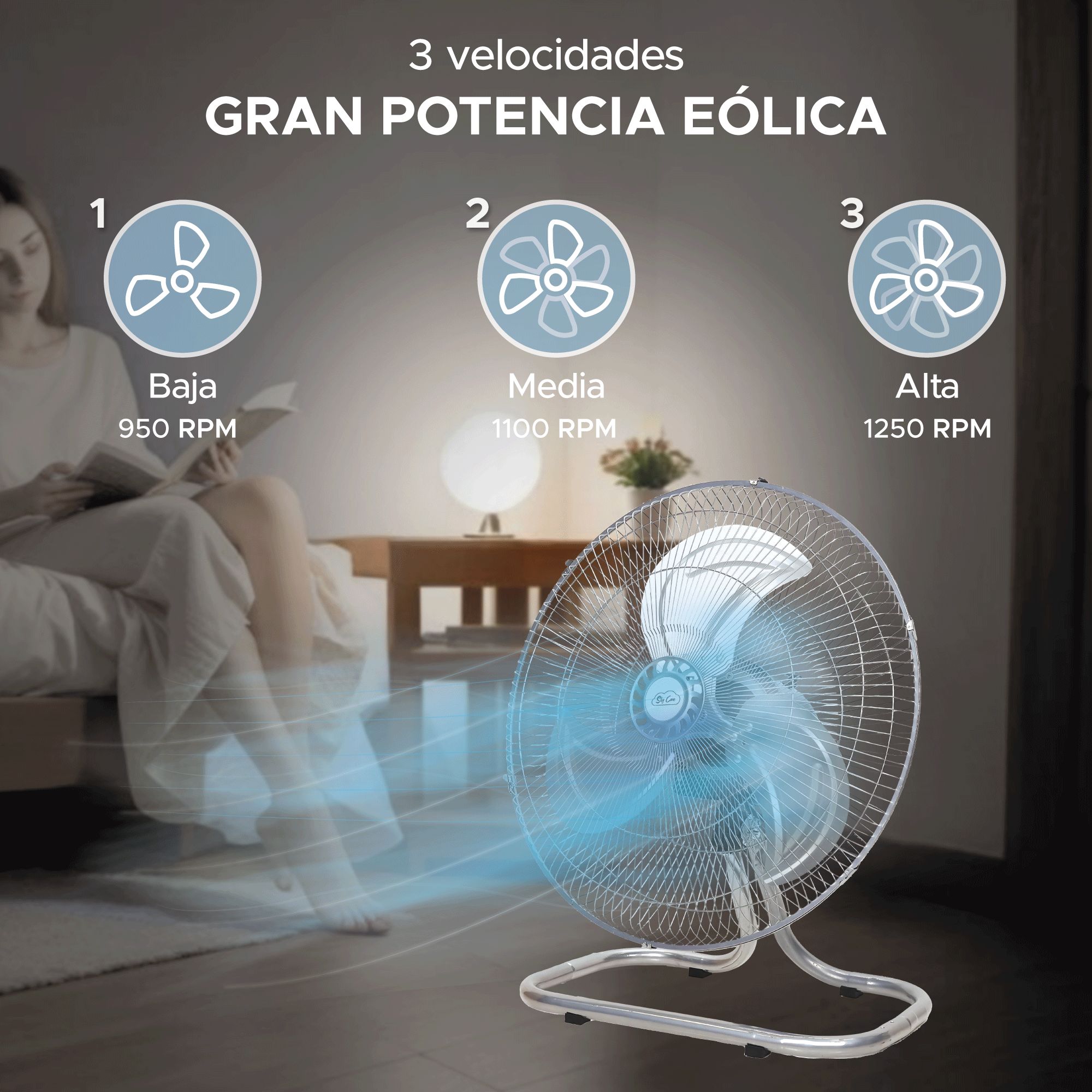 Foto 7 pulgar | Set De 2 Ventiladores Sky Care 3 En 1 De 18''