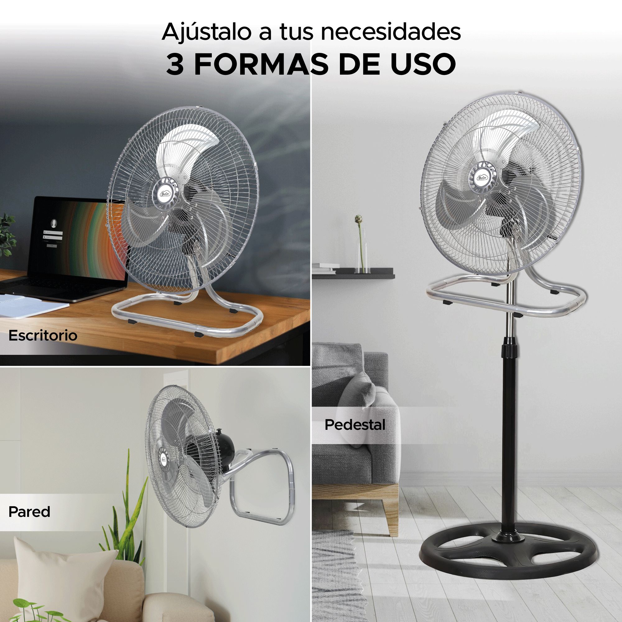 Foto 8 pulgar | Set De 2 Ventiladores Sky Care 3 En 1 De 18''