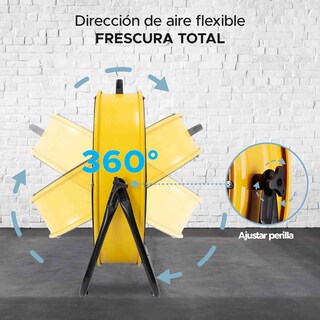 Foto 5 | Ventilador Industrial De Tambor Sky Care 24'' Color Amarillo 3 Aspas De Metal