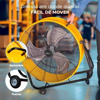 Foto 6 | Ventilador Industrial De Tambor Sky Care 24'' Color Amarillo 3 Aspas De Metal