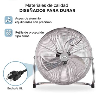 Foto 7 | Ventilador Industrial De Piso Sky Care 20 Metálico – 3 Velocidades