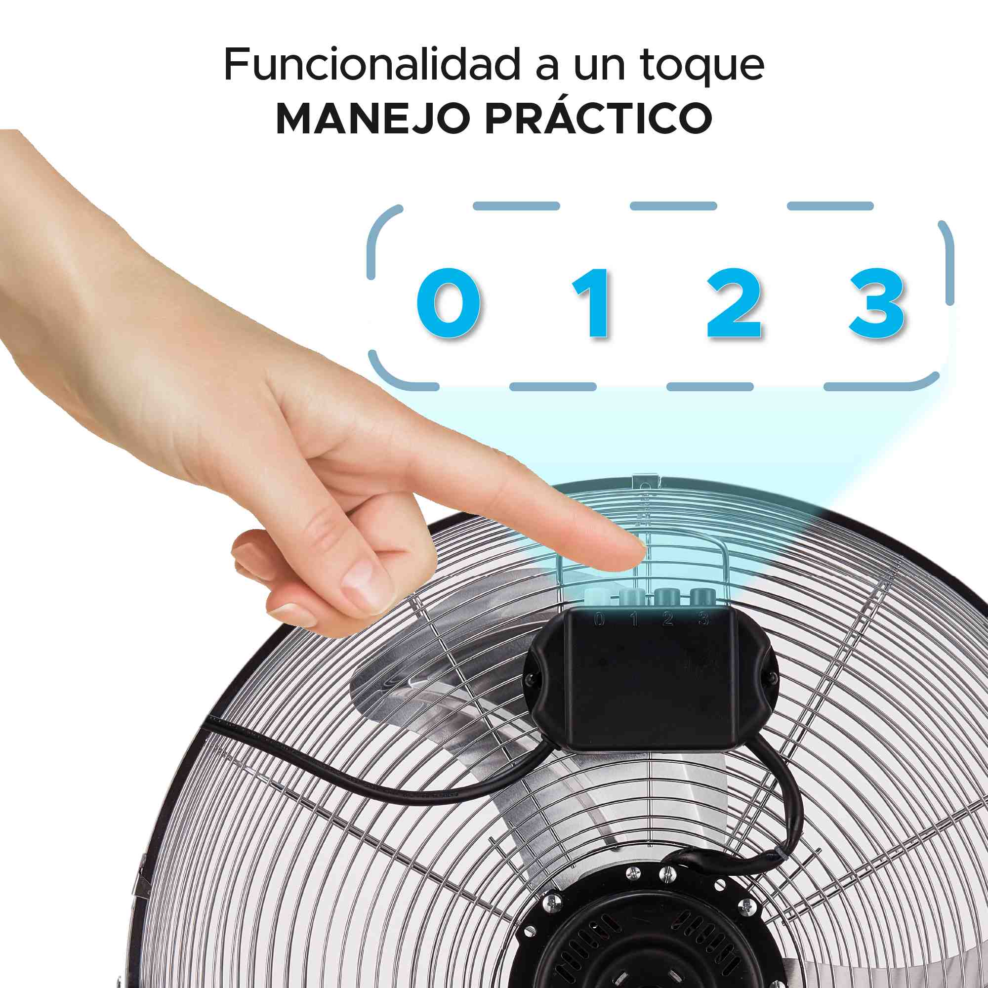 Foto 5 pulgar | Ventilador Industrial De Piso Sky Care 18'' Metálico – 3 Velocidades