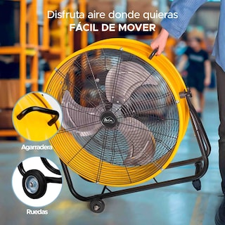 Foto 6 | Ventilador Industrial De Tambor Sky Care 30'' Color Amarillo 3 Aspas De Metal