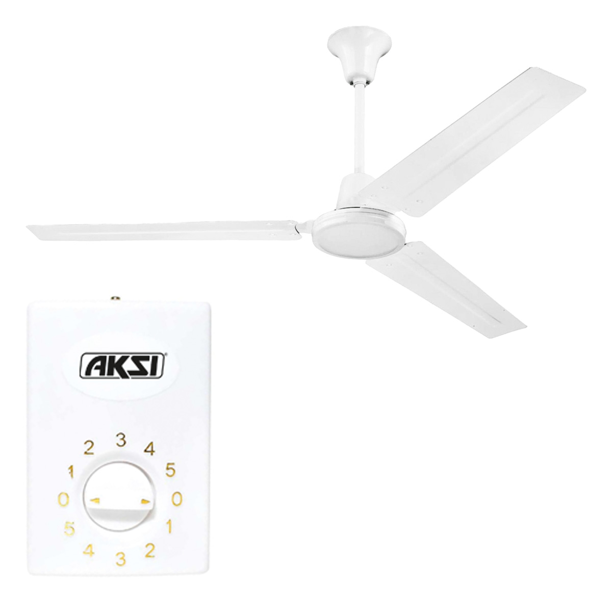 Foto 3 pulgar | Ventilador Techo Aksi 56 Pulg Uso Rudo 5 Velocidades