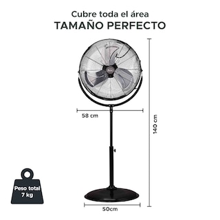 Foto 2 | Ventilador Industrial de Pedestal 20'' Negro