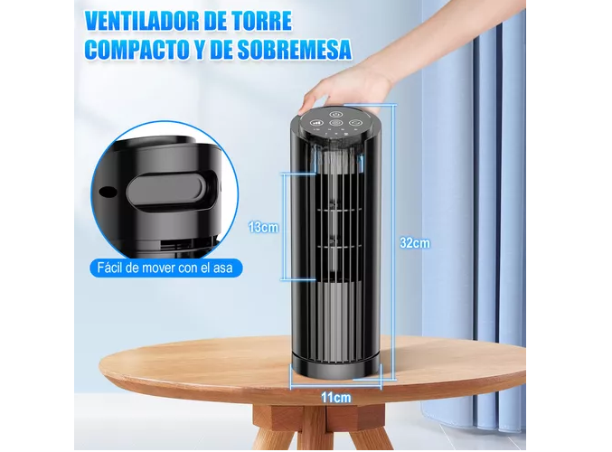 Foto 4 pulgar | Ventilador Xtellar De Torre Oficina Hivento Portátil Con Oscilación