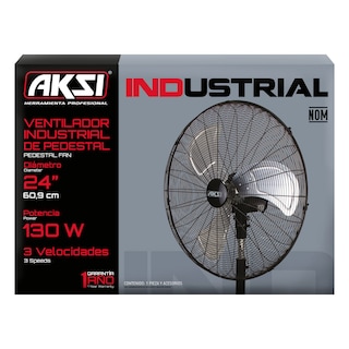 Foto 4 | Ventilador Pedestal Aksi 24 Pulg 3 Velocidades Industrial