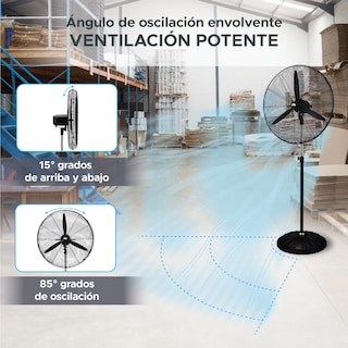 Foto 4 | Ventilador Industrial De Pedestal Sky Care 30'' Negro