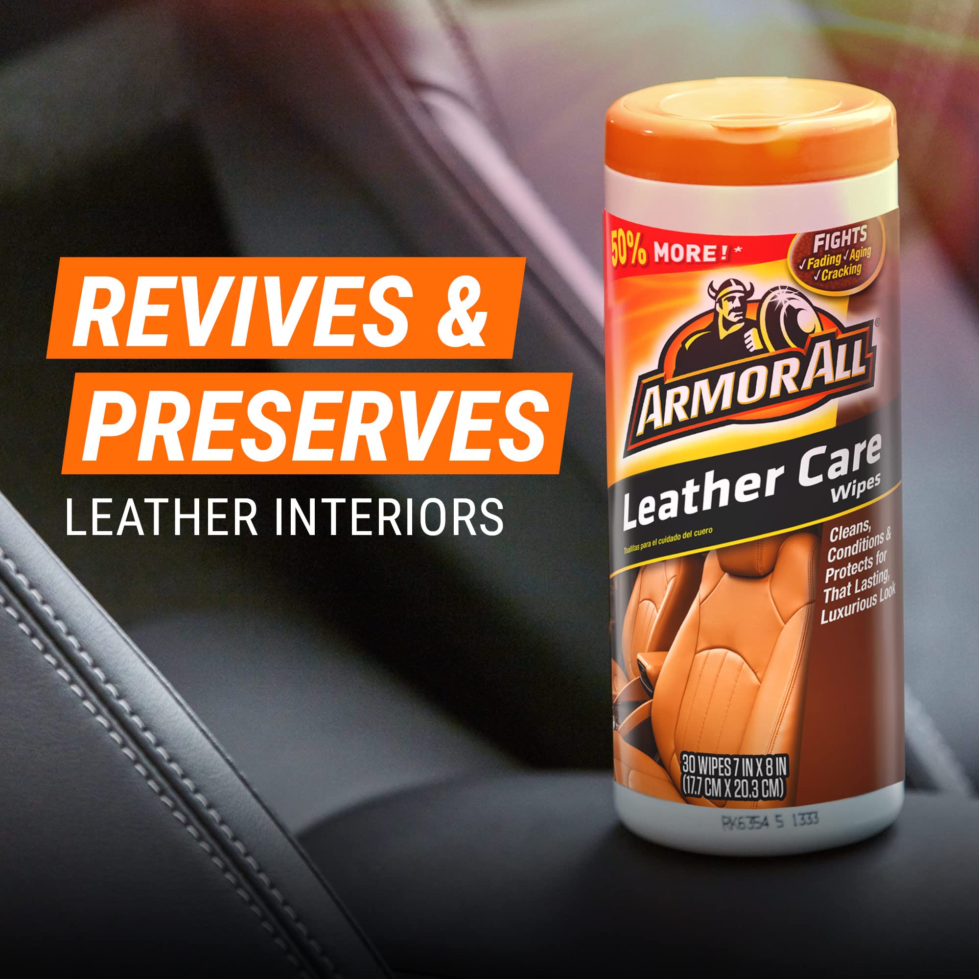 Foto 3 pulgar | Limpiador De Interiores De Coche, Toallitas De Piel Armor All, 20 Unidades, 6 Unidades - Venta Internacional.