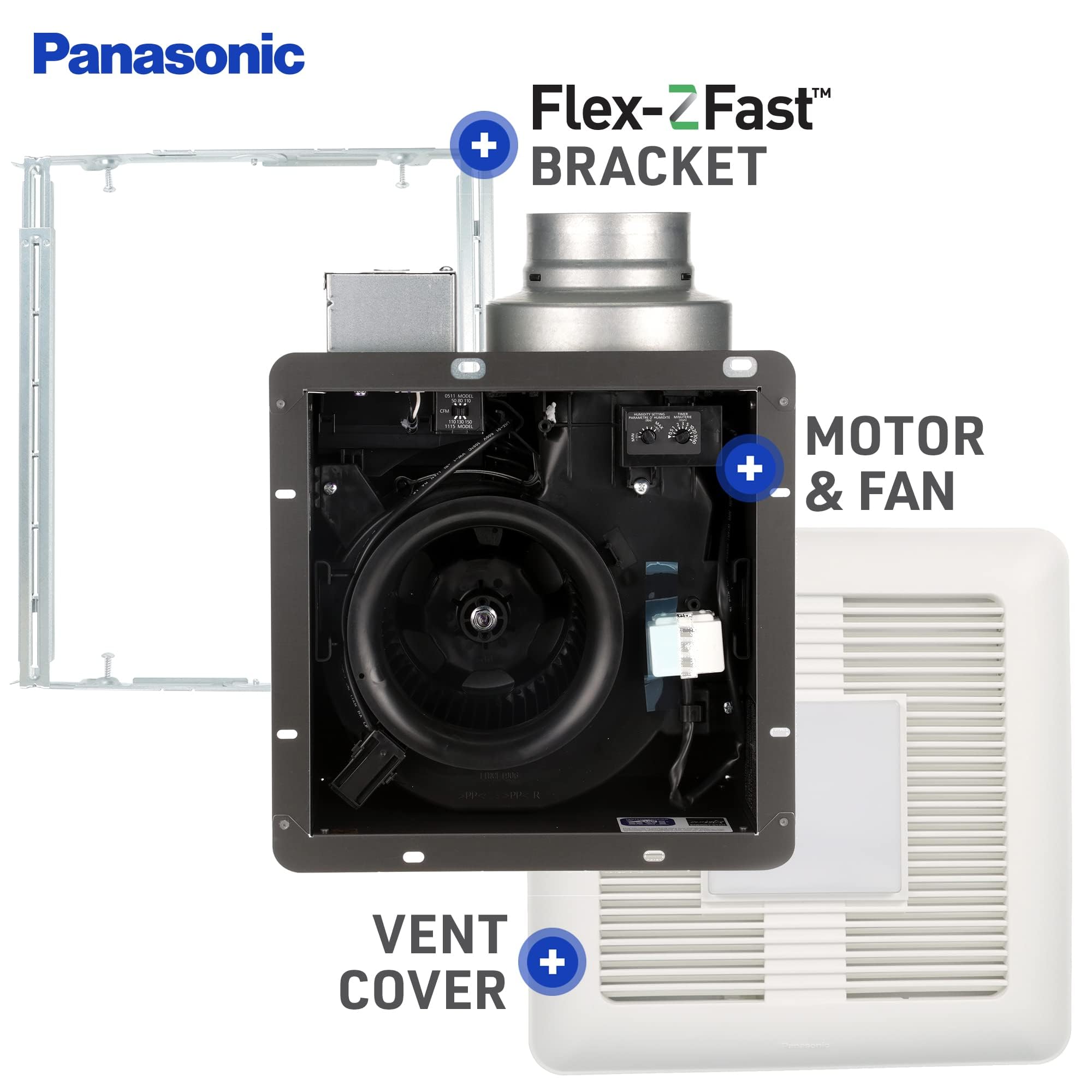 Foto 5 pulgar | Ventilador Panasonic Fv-0511vqcl1 Whispersense Dc 50-80-110 Cfm - Venta Internacional.