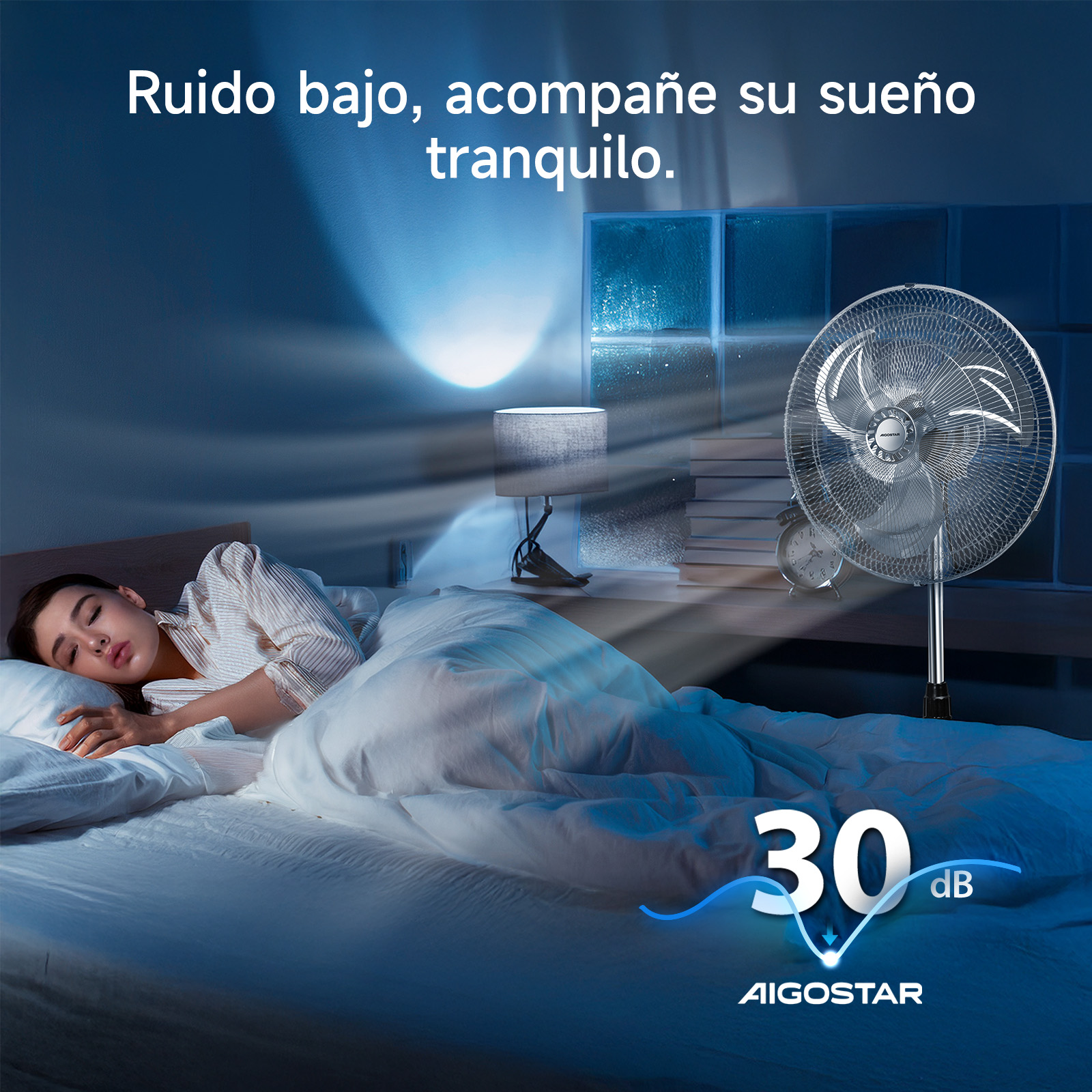 Foto 4 | Ventilador De Pedestal Metálico 18 Pulgadas, 3 Velocidades