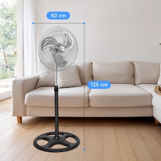 Foto 8 | Ventilador De Pedestal Metálico 18 Pulgadas, 3 Velocidades