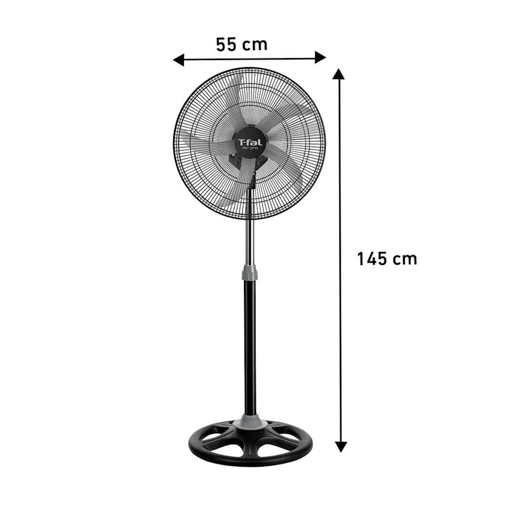 Foto 5 pulgar | Ventilador 55 Cm / 22'' Malla Metálica Pedestal 95w Tefal