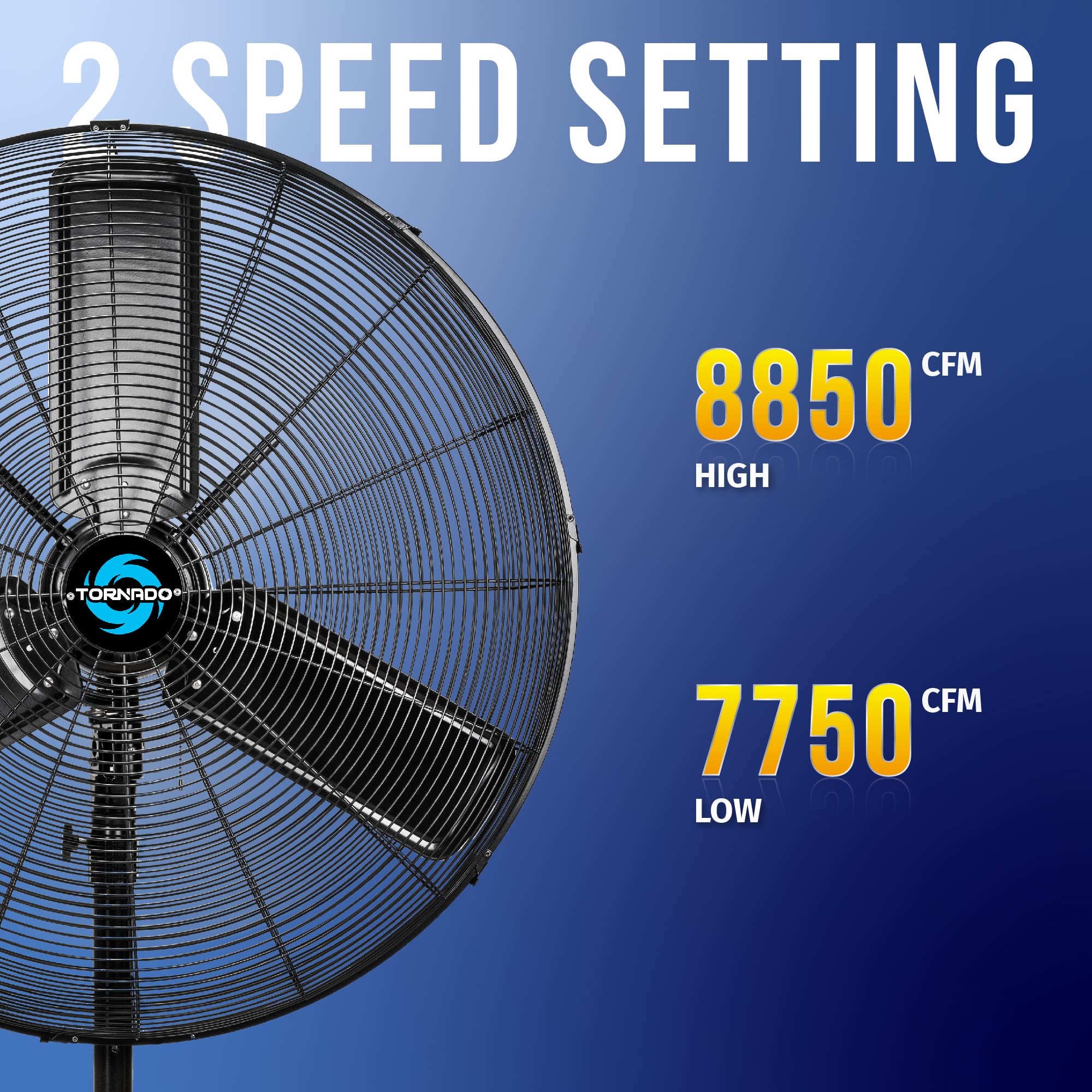 Foto 4 pulgar | Ventilador Eléctrico De Pedestal Tornado De 30 Pulgadas Comercial A Prueba De Agua - Venta Internacional.