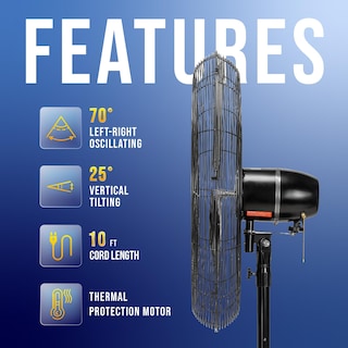 Foto 6 | Ventilador Eléctrico De Pedestal Tornado De 30 Pulgadas Comercial A Prueba De Agua - Venta Internacional.