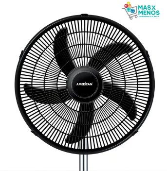 Foto 3 pulgar | Ventilador De Pedestal American 7418 18 Pul 5 Aspas 3 Vel 1.3 Mt Negro
