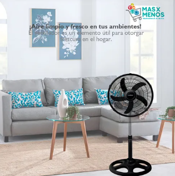 Foto 6 pulgar | Ventilador De Pedestal American 7418 18 Pul 5 Aspas 3 Vel 1.3 Mt Negro