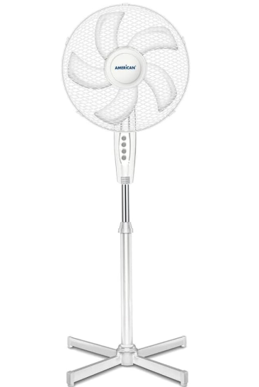 Foto 3 pulgar | Ventilador De Pedestal American 7316 16 Pul 5 Aspas 3 Vel 1.25 Mt Blanco