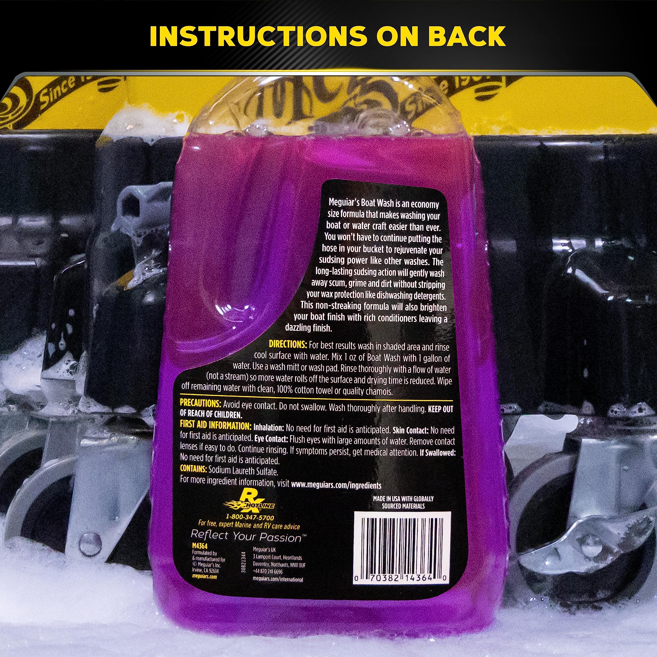 Foto 7 | Contenedor Boat Wash Meguiar's M4364 Marine/rv De 1,89 Litros - Venta Internacional.