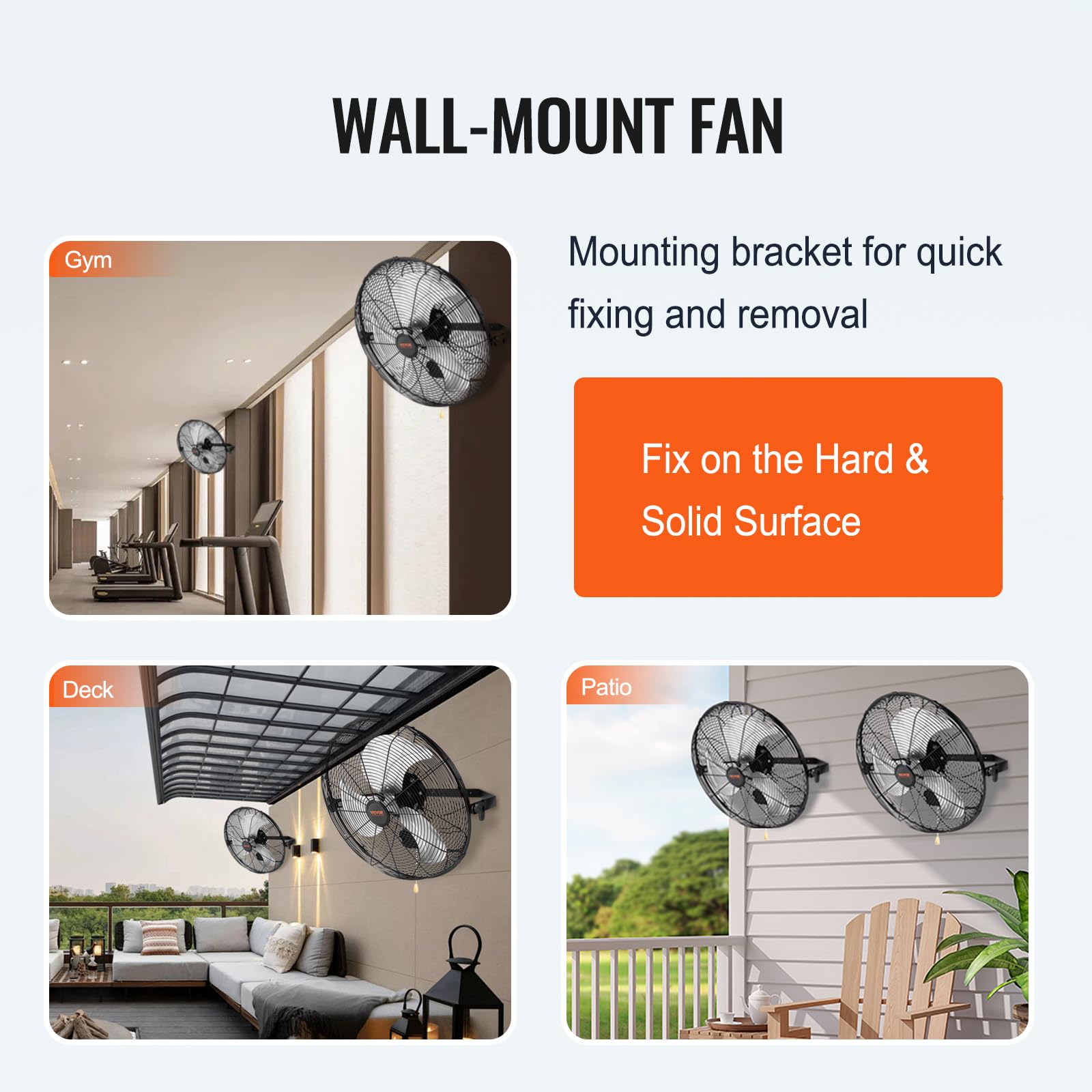 Foto 8 pulgar | Ventilador De Pared Vevor De 18 Pulgadas Con Inclinación De 360 Grados 4000 Cfm - Venta Internacional.