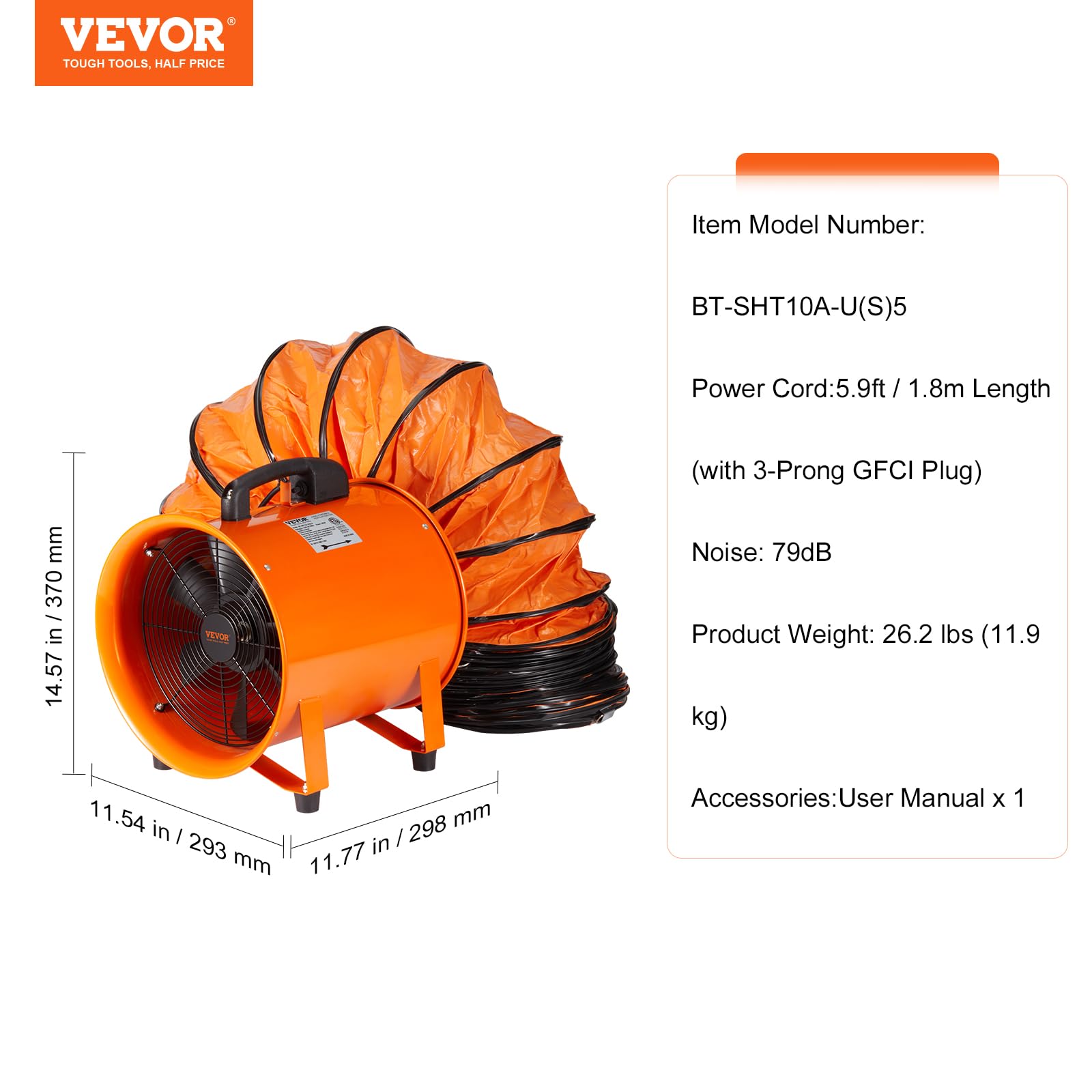 Foto 8 pulgar | Ventilador Portátil Industrial Vevor 1893cfm - Venta Internacional.