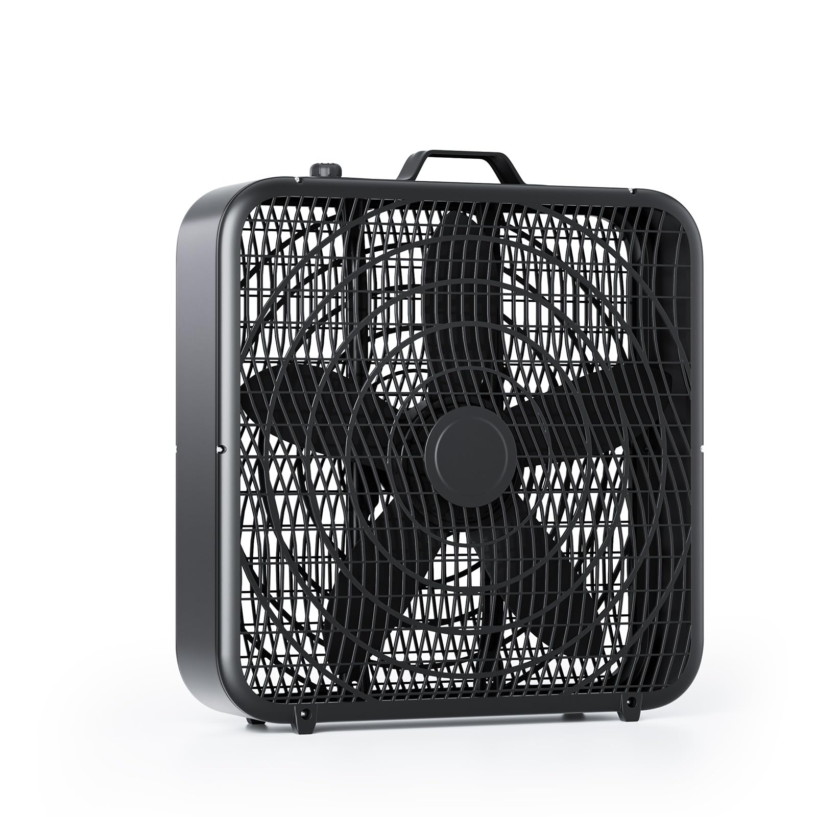 Ventilador Box Simple Deluxe De 20 Pulgadas Con 3 Velocidades De Refrigeración, Negro - Venta Internacional.