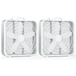 Foto 1 | Box Fan Simple Deluxe, 20 Pulgadas, 3 Velocidades, Blanco, Paquete De 2 - Venta Internacional.
