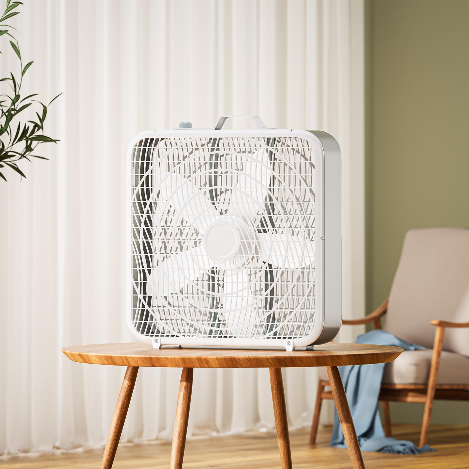 Foto 2 | Box Fan Simple Deluxe, 20 Pulgadas, 3 Velocidades, Blanco, Paquete De 2 - Venta Internacional.