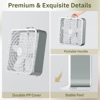 Foto 3 | Box Fan Simple Deluxe, 20 Pulgadas, 3 Velocidades, Blanco, Paquete De 2 - Venta Internacional.